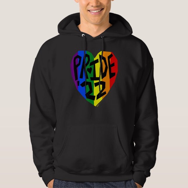 Moletom Orgulho '22 Orgulho gay Rainbow Word Design (Frente)