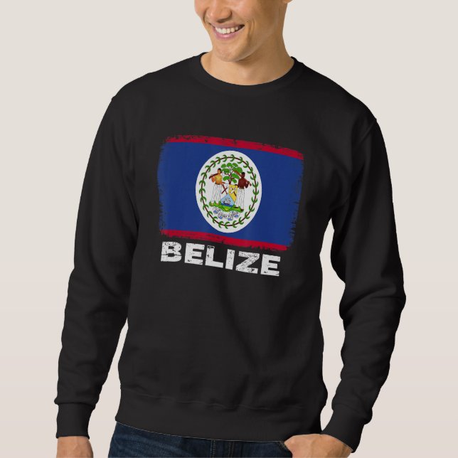 Moletom Orgulho De Belize Suporte A Bandeiras Belizanas Pe (Frente)