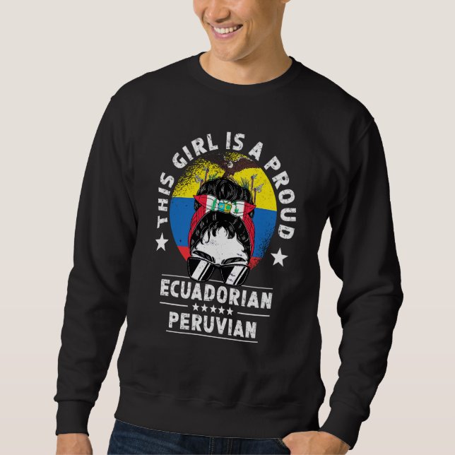 Moletom Orgulho de cidadã menina crescida no Peru com band (Frente)