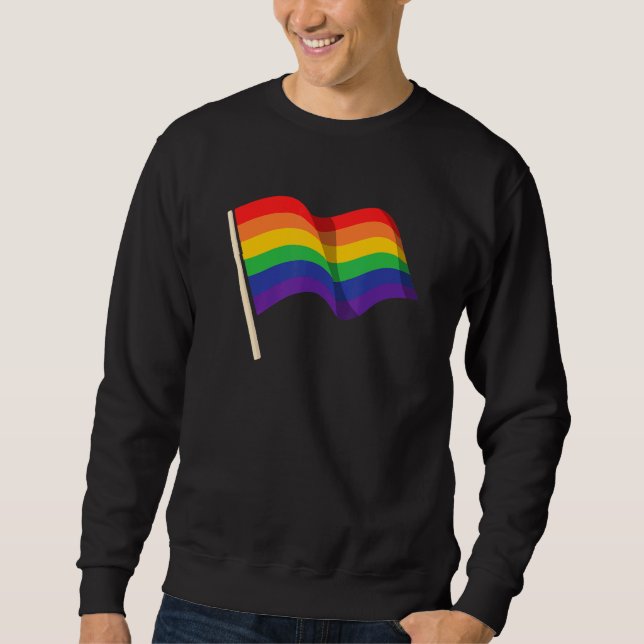 Moletom Orgulho gay Sutil orgulho gay Flag (Frente)