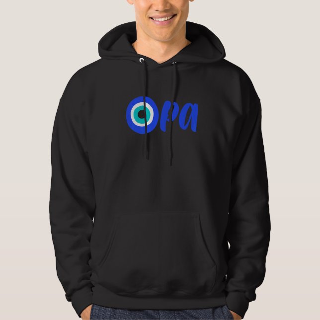 Moletom Orgulho Grego OPA Mau Eye Hellas Grécia Mãe (Frente)