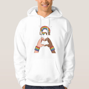 Moletom Orgulho LGBT+. Amor arco-íris. Coração.