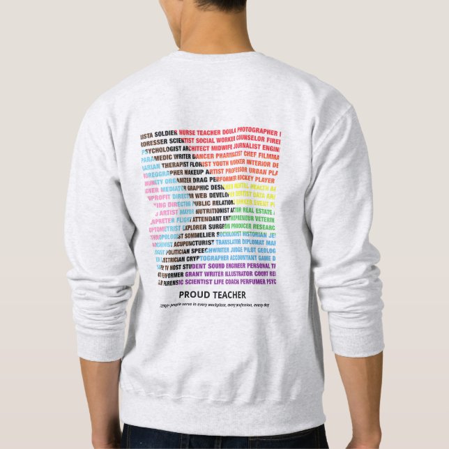 Moletom Orgulho LGBT Diversidade Nuvem de Palavras Arco-ír (Verso)