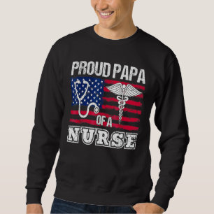 Moletom Orgulho Papá De Enfermeira Enfermando Bandeira Ame