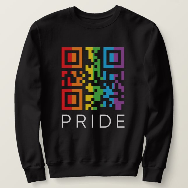 Moletom Orgulho Rainbow QR Code LGBTQIA+ (Frente do Design)