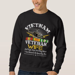 Moletom Orgulhosa Esposa de Veterano Militar do Vietnã Vet