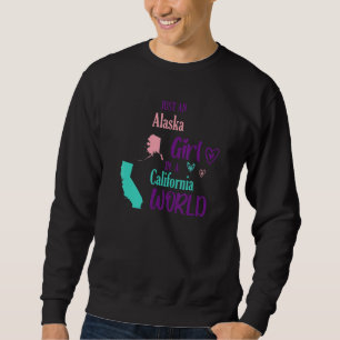 Moletom Orgulhosa garota Design Apenas uma garota do Alasc