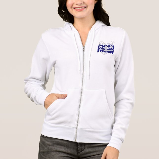 Moletom Orgulhosa Mãe de Cheer em Azul (Frente)
