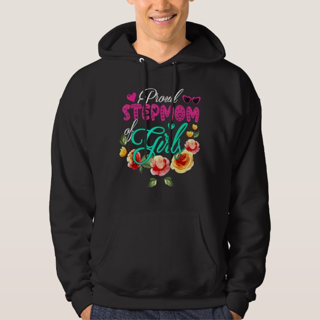 Moletom Orgulhosa Mãe De Raparigas Flores Dia de as mães (Frente)