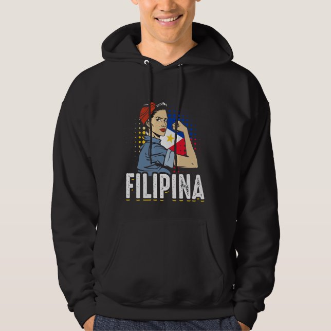 Moletom Orgulhosa Mulher Filipina: Bandeira Filipinas (Frente)