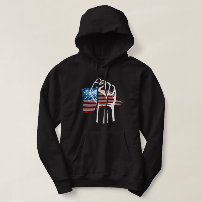 Moletom ORGULHOSO AMERICANO - branco  (Frente do Design)