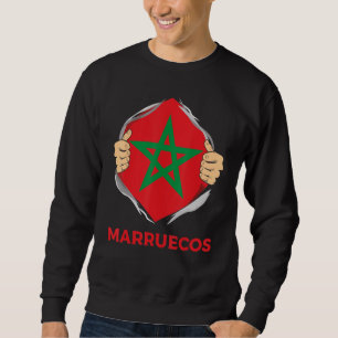 Moletom Orgulhoso Orgulho bandeira de Marrocos Marroquino