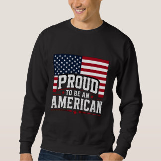 Moletom Orgulhoso por Ser um Americano Patriótico Bandeira
