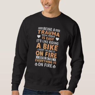 Moletom Orgulhoso Trabalhador Social de Trauma Ocupação Tr