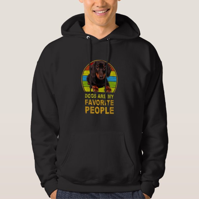 Moletom Os Cães Dachshund São Minhas Pessoas Favoritas (Frente)