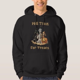 Moletom Os Cães De Halloween Iriam Tritar Para Tratar Hood
