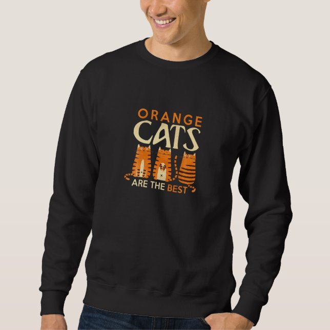 Moletom Os Gatos Laranja São Os Melhores Gatos Mãe (Frente)