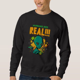 Moletom Os humanos são REAIS!!!!!! Ilustrador alienígena c