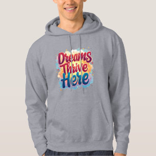 Moletom Os sonhos prosperam aqui - Abstrato vibrante e ele