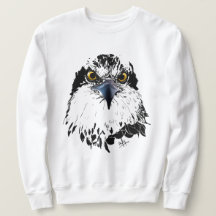 Osprey Desenho Olhos Pretos e Brancos Piercing