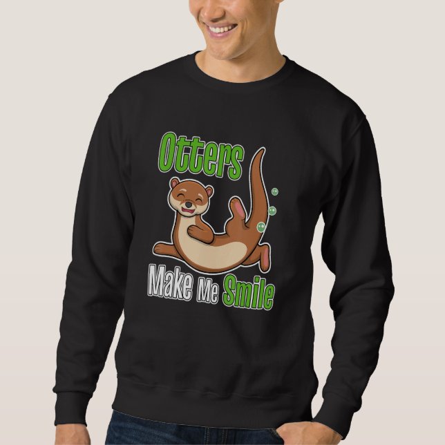 Moletom Otters Make Me Smile Wildlife Nature Sea Otters (Frente)