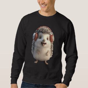 Moletom ouriço Com Fones de Ouvido Animal Fofo Gráfico