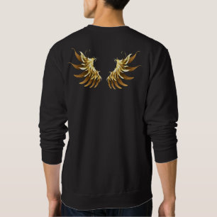 Moletom Ouro Angel Wings sobre fundo preto