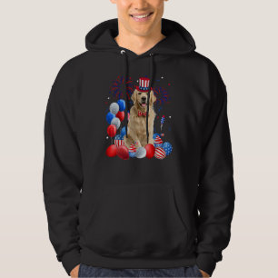 Moletom Ouro Retriever 4 De Julho, Bandeira Americana