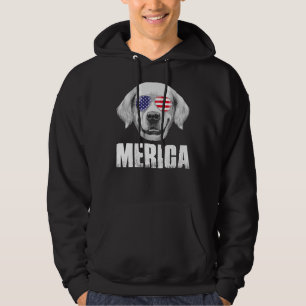 Moletom Ouro Retriever Goldie Dog USA American Flag US P