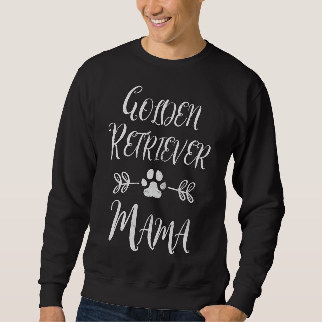 Moletom Ouro Retriever Mama Ouro Proprietário Engraçado Ca (Frente)