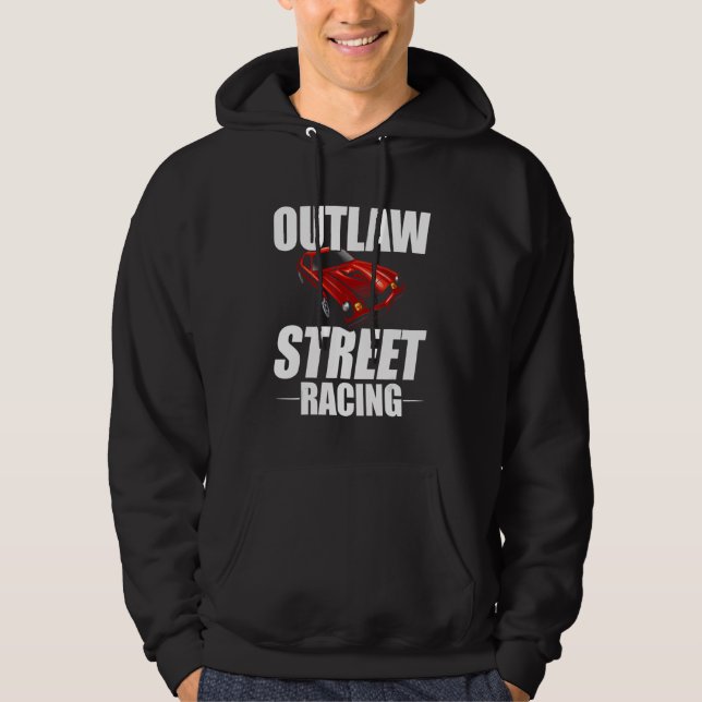 Moletom Outlaw Street Racing Funny Drag Racing_7 (Frente)