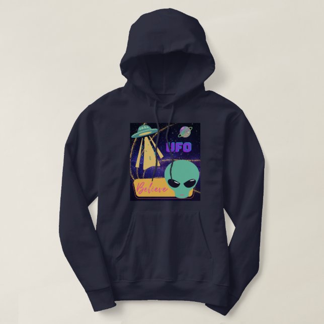 Moletom ovni, acredita em extraterrestre (Frente do Design)