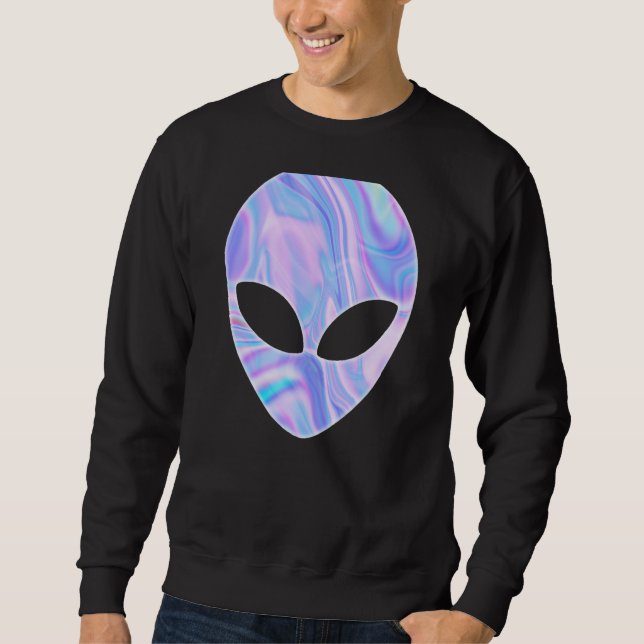 Moletom OVNI Colorida da Cabeça de alienígena (Frente)