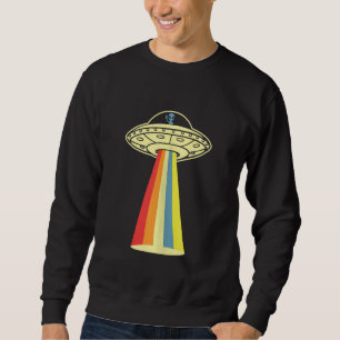 Moletom OvNI de Espaço Alienígena Punch Retro Vintage Scie