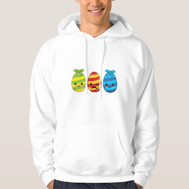 Moletom Ovos de Páscoa de Kawaii com fitas (Frente)
