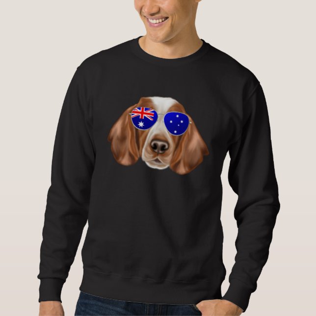 Moletom OZ Flag Welsh Springer Spaniel Dog Australia Pocke (Frente)