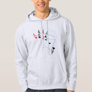 Moletom Padrão de Cartões de Pôquer Quad Aces,