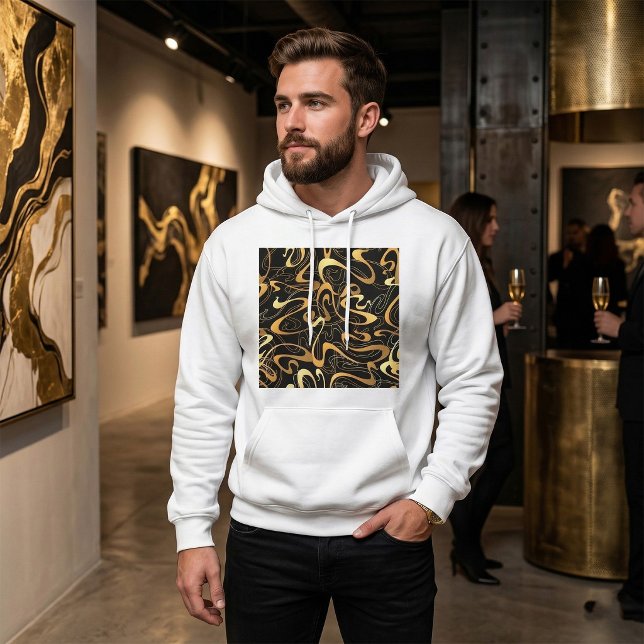 Moletom Padrão de espiral do Abstrato do ouro (Criador carregado)