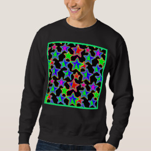 Moletom Padrão de luz de estrela Neon brilhante