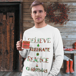Moletom Padrão de Natal Vermelho Verde Fofo
