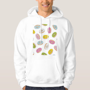 Moletom Padrão de rosquinha de porta, design sem costura.