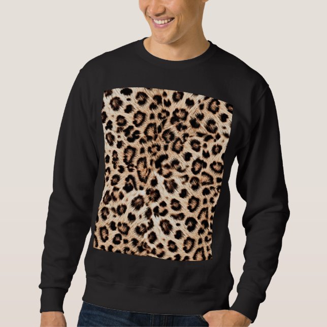 Moletom Padrão Design de Leopardo: Elegância Selvagem. (Frente)