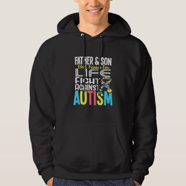 Moletom Padre E Filho Bff Para A Vida Contra Autismo Aware (Frente)