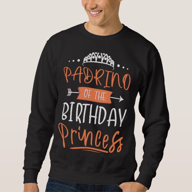 Moletom Padrino do aniversário da Coroa da Princesa (Frente)