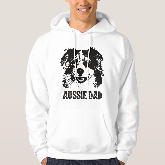 Moletom Pai Aussie Masculino - Pai de Cachorro Pastor Aust (Frente)