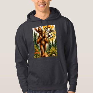 Moletom Pai Bigfoot Aquarela Sasquatch Pai Floresta 