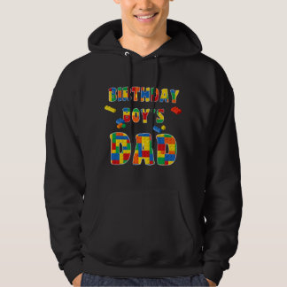 Moletom Pai Bloco de Construção do Menino do Aniversário