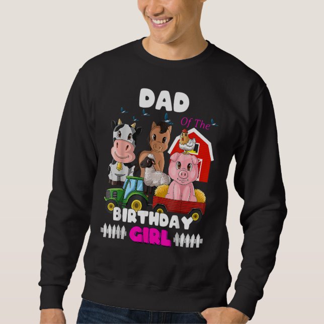Moletom Pai Da Rapariga De Aniversário Tra (Frente)