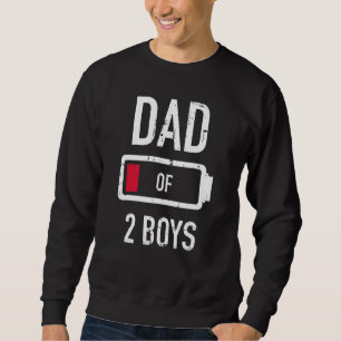Moletom Pai De 2 Dois Boys Com Baixa Bateria Para Dia de o