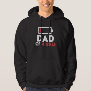 Moletom Pai De 4 Meninas Cansadas Pai De Quatro Homens Fil